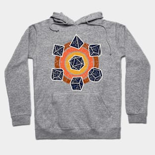 Retro 80s Distressed RPG Dice Hoodie